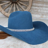 Rhinestone Bling Hat Band | Silver