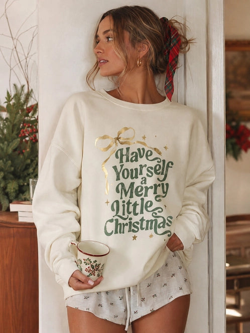 Have Yourself A Merry Little Christmas Sweatshirt | Cream
