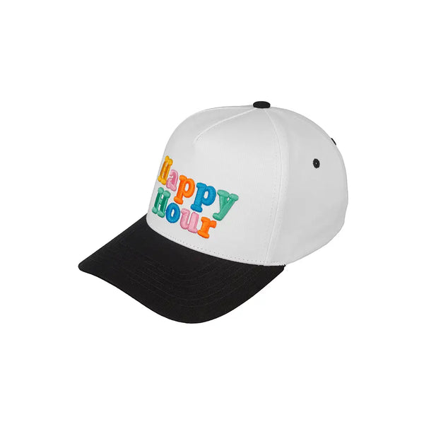 Happy Hour Trucker Cap | Black/White
