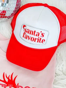 Santa's Favorite Trucker Hat | Red