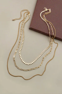 Layered Chain Necklace | Gold