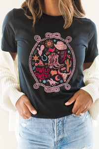 Wild West Tee | Heather Black