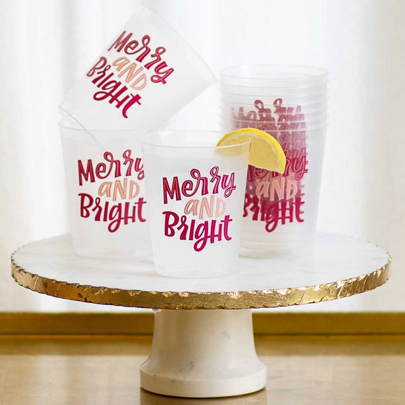 Merry and Bright | Frosted Party Cups