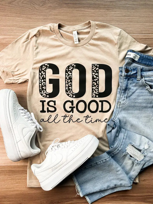 God Is Good All The Time Tee | Beige
