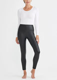 Faux Leather Shaping Legging | Black