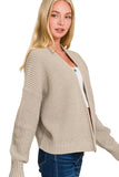 Open Front Sweater Cardigan | Ash Mocha