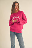 Texas Hoodie Sweater | Hot Pink