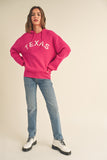 Texas Hoodie Sweater | Hot Pink