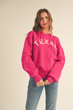 Texas Hoodie Sweater | Hot Pink