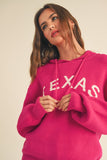 Texas Hoodie Sweater | Hot Pink