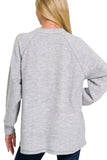 Henley Sweater | Heather Grey