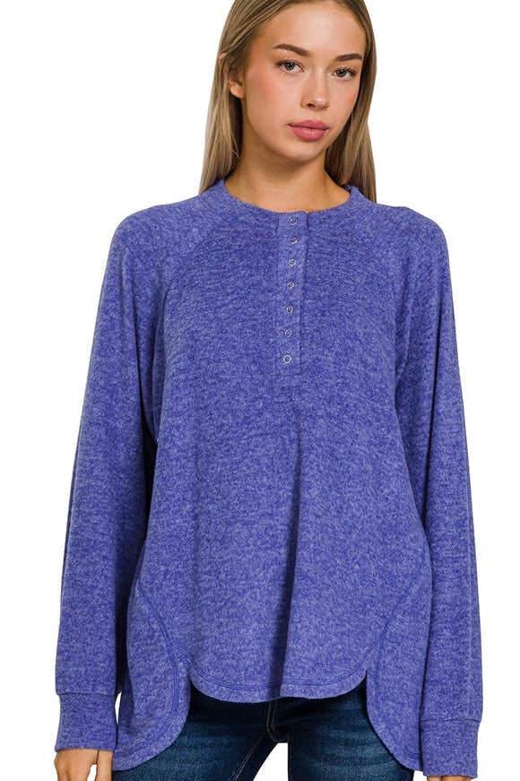 Henley Sweater | Blue