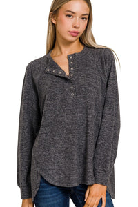 Henley Sweater | Black