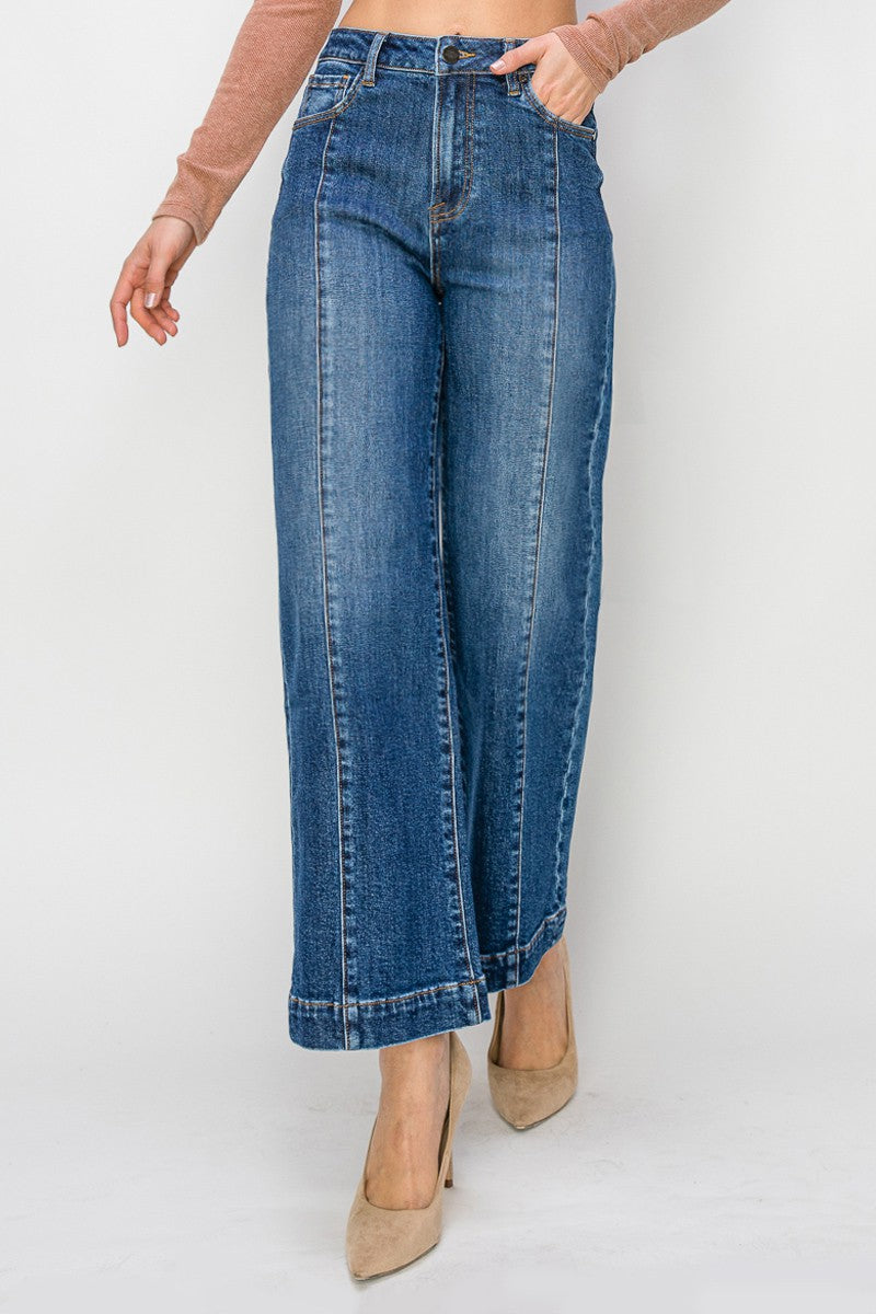 Risen Jeans | High Rise Crop Ankle Wide
