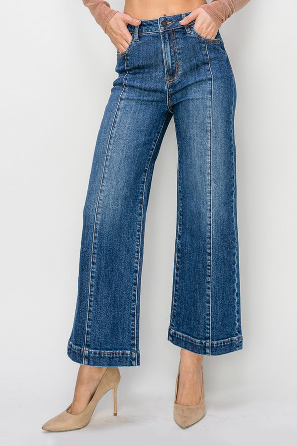 Risen Jeans | High Rise Crop Ankle Wide