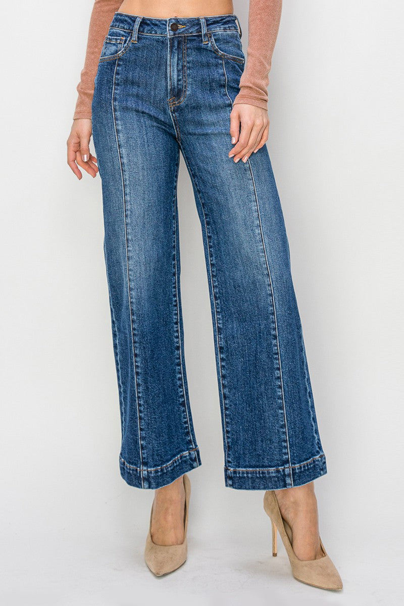 Risen Jeans | High Rise Crop Ankle Wide