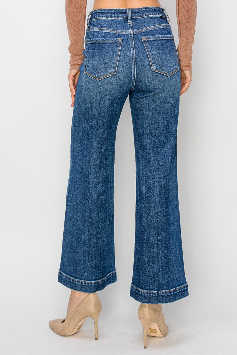 Risen Jeans | High Rise Crop Ankle Wide