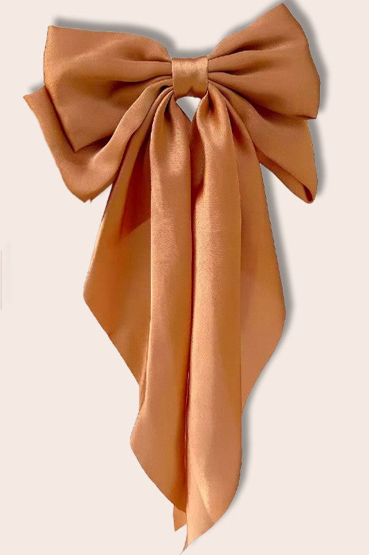 Large Silky Bow | Light Orange