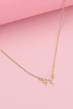 Mini Ribbon Bow | Gold Necklace