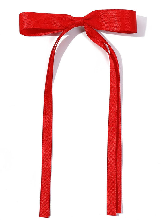 Dainty Bow Clip | Red