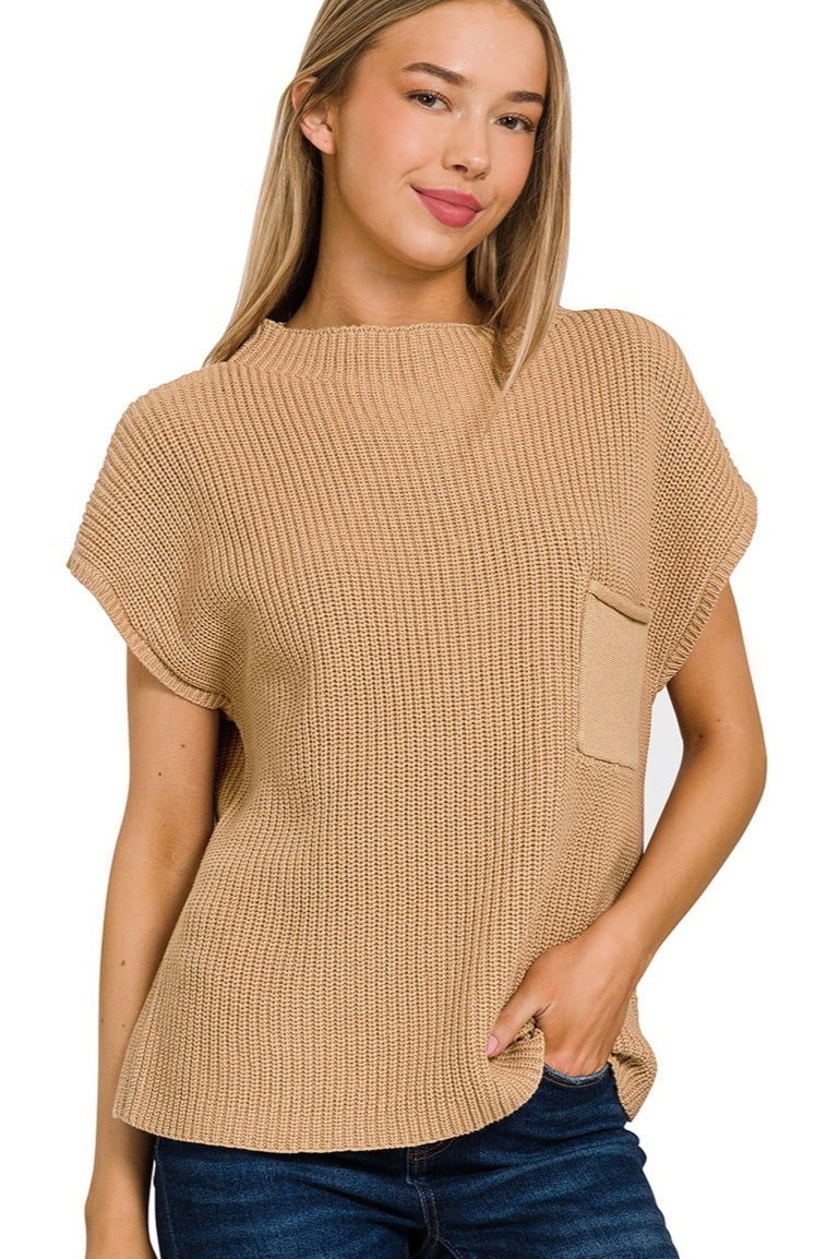 Mock Neck Sweater Top | Brush