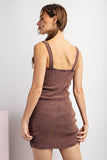 Mineral Wash Bodycon Dress | Copper