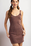 Mineral Wash Bodycon Dress | Copper