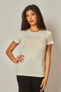 Seamless Basic Fitted Top | Ivory