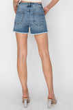 Risen Denim Shorts | Cross Over Side Slit