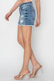 Risen Denim Shorts | Cross Over Side Slit