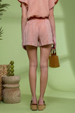 Washed Textured Cotton 2 Piece Shorts/Top Set | Sienna