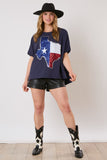 Texas Flag Sequin Top | Navy