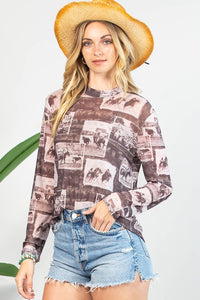 Semi Sheer Mesh Top | Vintage Rodeo