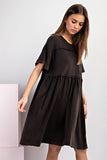 Mineral Washed Dress | Black