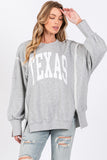 TEXAS French Terry Pullover Sweatshirt | Heather Grey