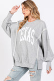 TEXAS French Terry Pullover Sweatshirt | Heather Grey