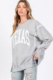 TEXAS French Terry Pullover Sweatshirt | Heather Grey