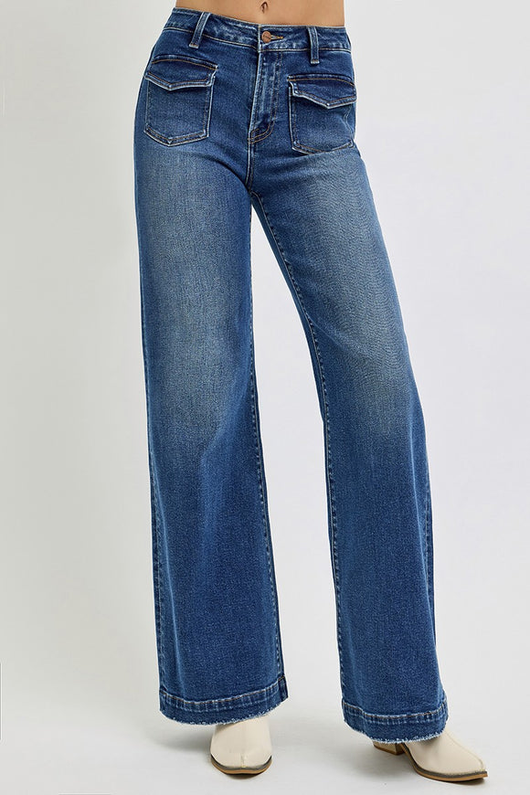 Risen Jeans | High Rise Wide Leg Front Pocket