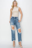 Risen Jeans | High Rise Crop Straight