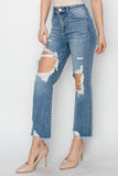 Risen Jeans | High Rise Crop Straight