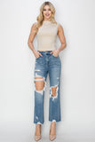 Risen Jeans | High Rise Crop Straight