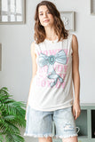 Howdy Bow Sleeveless Top | Ivory