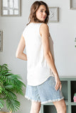 Howdy Bow Sleeveless Top | Ivory