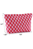 Checkered Cosmetic Bag | Pink