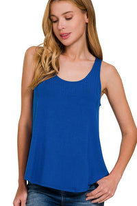 Flowy Hem Tank Top | Light Navy