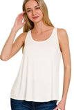 Flowy Hem Tank Top | Ivory