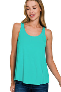 Flowy Hem Tank Top | Turquoise