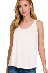Flowy Hem Tank Top | Ivory