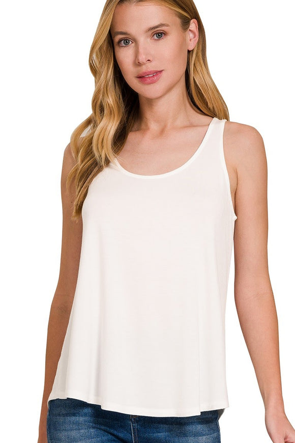 Flowy Hem Tank Top | Ivory