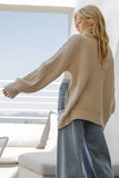 Denim Pocket Knit Cardigan | Oatmeal